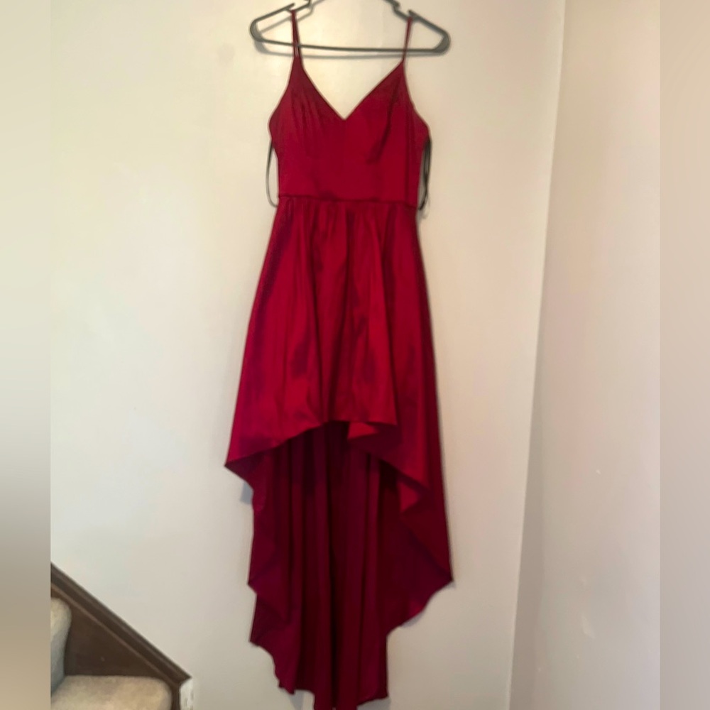 B Darlin Red Asymmetrical High Low Homecoming Dress 7/8
